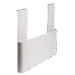 White wall-mounted holder with two vertical metal brackets