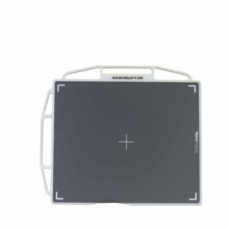 PHB1417_TUBE-scaled Gray imaging panel with a white frame, alignment markers, and multiple side handles labeled “Not a lifting device.”