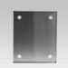 Flat metal plate with four circular mounting holes