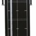 Black imaging panel with white alignment markers mounted vertically on a silver stand with side handles and a ruler for positioning.