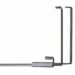 Metal hook bracket with two vertical arms and a horizontal base