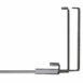 Metal hook bracket with two vertical arms and a horizontal base