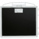 Black carbon-fiber imaging panel with a white frame, multiple side handles, and a label at the top center.