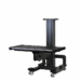 Medical imaging table in horizontal position with wheels