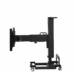 Adjustable medical imaging table in vertical position with wheels, shown in side profile