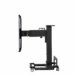 Adjustable medical imaging table in upright position with wheels, shown in side profile