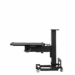 Adjustable medical imaging table with wheels, shown in side profile.