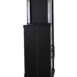Tall black rectangular panel with a vertical center line and side handles, mounted on a metallic frame with a flat base, shown at a slight angle.