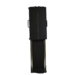 Top view of a tall black metal cart with side handles and a rectangular base
