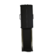 Top view of a tall black metal cart with side handles and a rectangular base