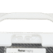 Close-up of a white handle attached to a carbon fiber X-ray grid with Reina Imaging label