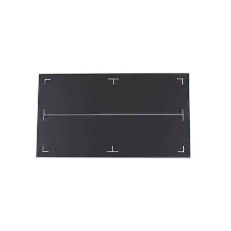 wddr80i1-1 Black rectangular panel with white alignment markers and a center guide line