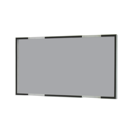 wddr80i_back_hero-1 Rectangular gray panel with a thin black and metallic frame