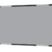 Rectangular gray panel with a thin black and metallic frame, angled view.