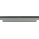Low-profile gray panel viewed from the side with a flat, rectangular shape