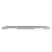 Low-profile gray panel viewed from the side with a flat, rectangular shape